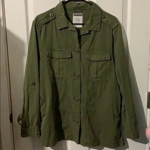 Olive green army jacket coat
